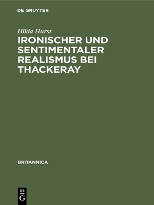 cover image of Ironischer und sentimentaler Realismus bei Thackeray